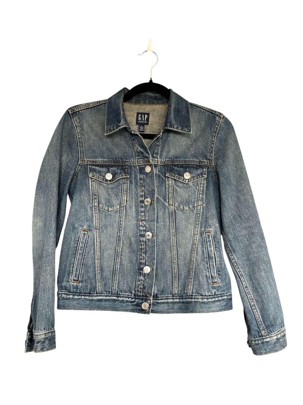 GAP Denim Classic Trucker Jacket XS Petite Vintage Wash